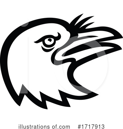 Royalty-Free (RF) Crow Clipart Illustration by patrimonio - Stock Sample #1717913
