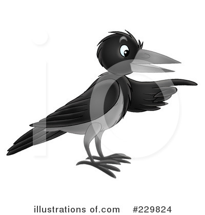Royalty-Free (RF) Crow Clipart Illustration by Alex Bannykh - Stock Sample #229824