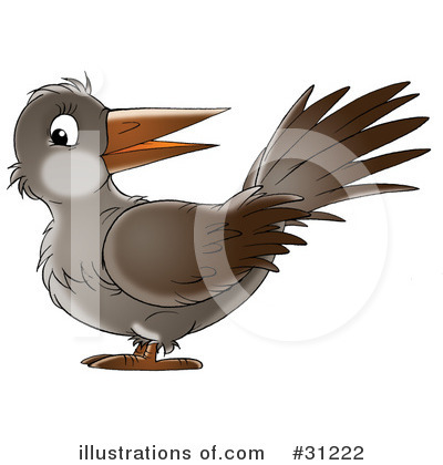 Royalty-Free (RF) Crow Clipart Illustration by Alex Bannykh - Stock Sample #31222
