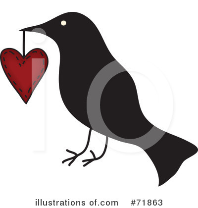 Royalty-Free (RF) Crow Clipart Illustration by inkgraphics - Stock Sample #71863