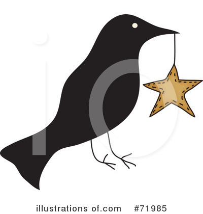 Royalty-Free (RF) Crow Clipart Illustration by inkgraphics - Stock Sample #71985