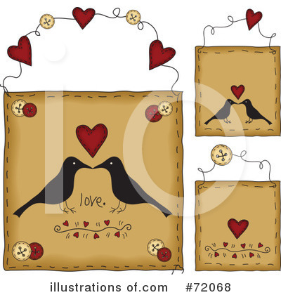 Royalty-Free (RF) Crow Clipart Illustration by inkgraphics - Stock Sample #72068