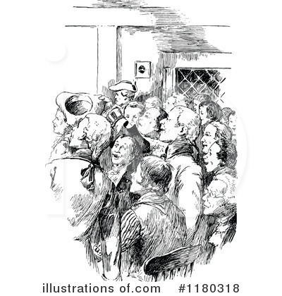 Royalty-Free (RF) Crowd Clipart Illustration by Prawny Vintage - Stock Sample #1180318