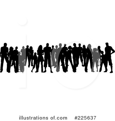 Royalty-Free (RF) Crowd Clipart Illustration by KJ Pargeter - Stock Sample #225637
