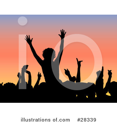 Royalty-Free (RF) Crowd Clipart Illustration by KJ Pargeter - Stock Sample #28339