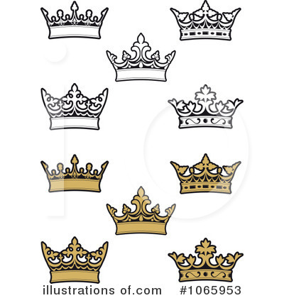 Royalty-Free (RF) Crown Clipart Illustration by Vector Tradition SM - Stock Sample #1065953