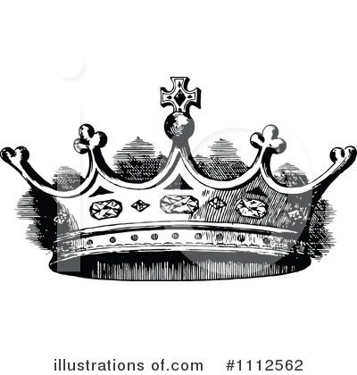 Royalty-Free (RF) Crown Clipart Illustration by Prawny Vintage - Stock Sample #1112562