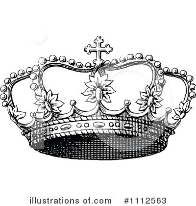 Royalty-Free (RF) Crown Clipart Illustration by Prawny Vintage - Stock Sample #1112563