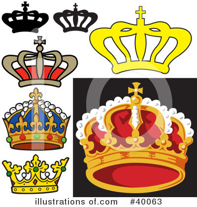 Royalty-Free (RF) Crown Clipart Illustration by dero - Stock Sample #40063
