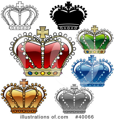Royalty-Free (RF) Crown Clipart Illustration by dero - Stock Sample #40066