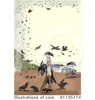 Royalty-Free (RF) Crows Clipart Illustration by Prawny Vintage - Stock Sample #1135174