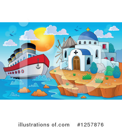 Royalty-Free (RF) Cruise Clipart Illustration by visekart - Stock Sample #1257876
