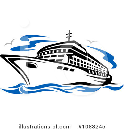 Cruiseship Clipart #1083245 by Vector Tradition SM