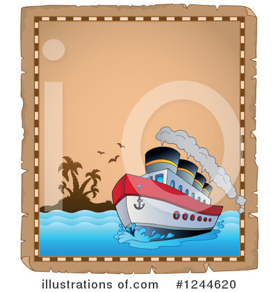 Royalty-Free (RF) Cruise Ship Clipart Illustration by visekart - Stock Sample #1244620