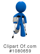 Crutches Clipart #1080659 by Leo Blanchette