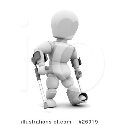 Royalty-Free (RF) Crutches Clipart Illustration by KJ Pargeter - Stock Sample #26919