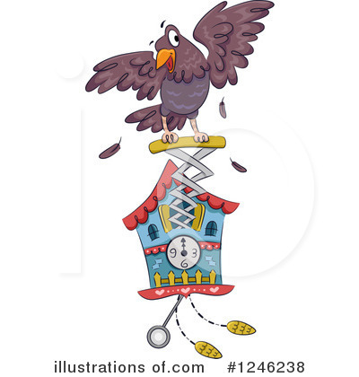 Royalty-Free (RF) Cuckoo Clock Clipart Illustration by BNP Design Studio - Stock Sample #1246238