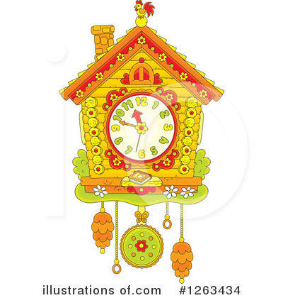 Royalty-Free (RF) Cuckoo Clock Clipart Illustration by Alex Bannykh - Stock Sample #1263434