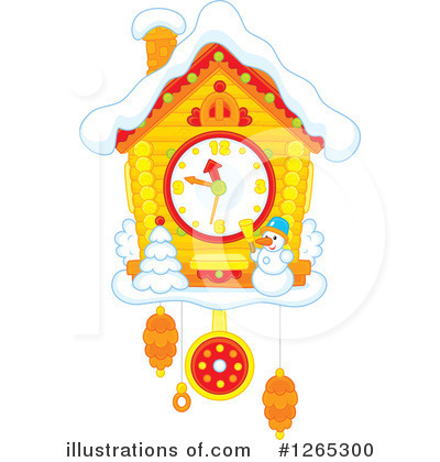 Royalty-Free (RF) Cuckoo Clock Clipart Illustration by Alex Bannykh - Stock Sample #1265300