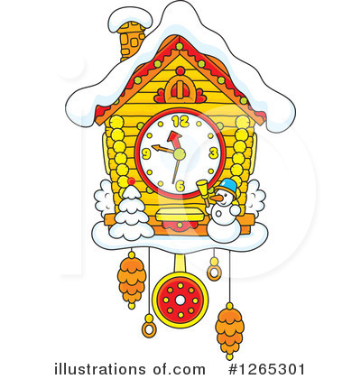 Royalty-Free (RF) Cuckoo Clock Clipart Illustration by Alex Bannykh - Stock Sample #1265301