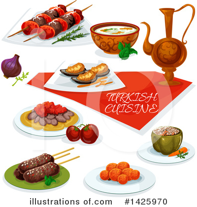 Kebab Clipart #1425970 by Vector Tradition SM