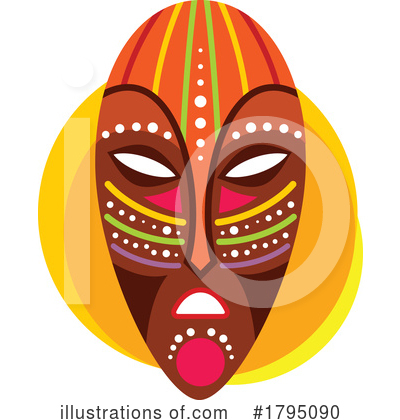 African Mask Clipart #1795090 by Vector Tradition SM