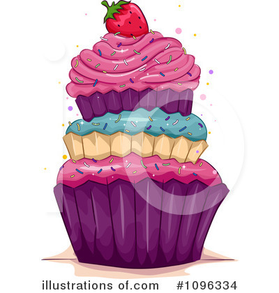 Royalty-Free (RF) Cupcake Clipart Illustration by BNP Design Studio - Stock Sample #1096334