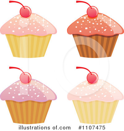 Royalty-Free (RF) Cupcake Clipart Illustration by Amanda Kate - Stock Sample #1107475