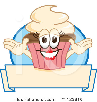 Royalty-Free (RF) Cupcake Clipart Illustration by Mascot Junction - Stock Sample #1123816