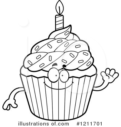 Birthday Cupcake Clipart #1211701 by Cory Thoman