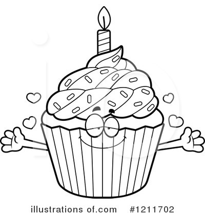 Birthday Cupcake Clipart #1211702 by Cory Thoman