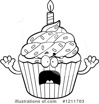 Birthday Cupcake Clipart #1211703 by Cory Thoman