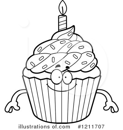 Birthday Cupcake Clipart #1211707 by Cory Thoman