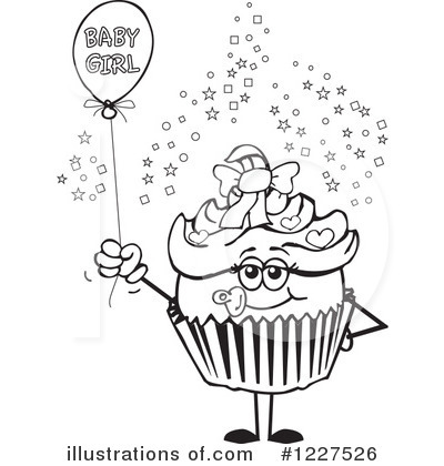 Royalty-Free (RF) Cupcake Clipart Illustration by Dennis Holmes Designs - Stock Sample #1227526