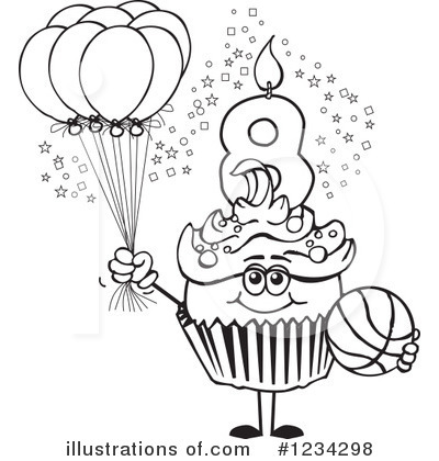 Royalty-Free (RF) Cupcake Clipart Illustration by Dennis Holmes Designs - Stock Sample #1234298