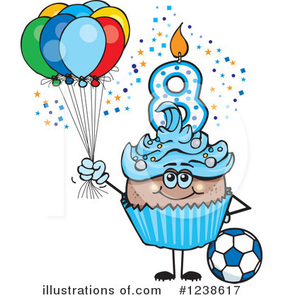 Royalty-Free (RF) Cupcake Clipart Illustration by Dennis Holmes Designs - Stock Sample #1238617
