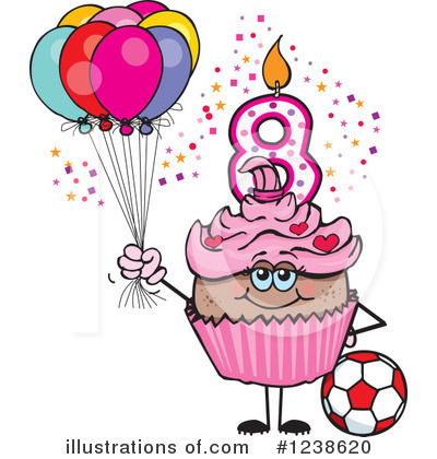 Royalty-Free (RF) Cupcake Clipart Illustration by Dennis Holmes Designs - Stock Sample #1238620