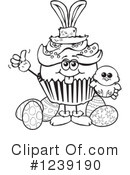 Cupcake Clipart #1239190 by Dennis Holmes Designs