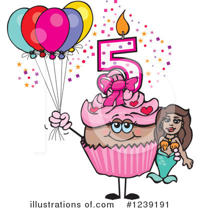 Royalty-Free (RF) Cupcake Clipart Illustration by Dennis Holmes Designs - Stock Sample #1239191
