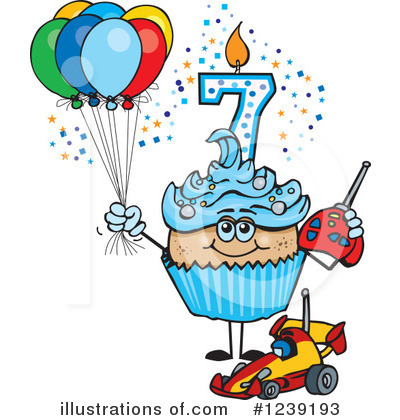 Royalty-Free (RF) Cupcake Clipart Illustration by Dennis Holmes Designs - Stock Sample #1239193