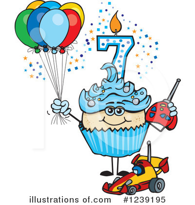 Royalty-Free (RF) Cupcake Clipart Illustration by Dennis Holmes Designs - Stock Sample #1239195