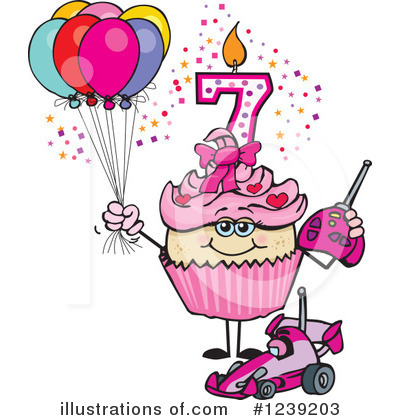 Royalty-Free (RF) Cupcake Clipart Illustration by Dennis Holmes Designs - Stock Sample #1239203