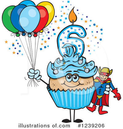 Royalty-Free (RF) Cupcake Clipart Illustration by Dennis Holmes Designs - Stock Sample #1239206