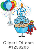 Cupcake Clipart #1239206 by Dennis Holmes Designs