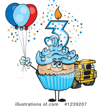 Royalty-Free (RF) Cupcake Clipart Illustration by Dennis Holmes Designs - Stock Sample #1239207