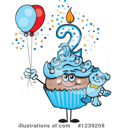 Royalty-Free (RF) Cupcake Clipart Illustration by Dennis Holmes Designs - Stock Sample #1239208