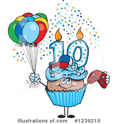 Royalty-Free (RF) Cupcake Clipart Illustration by Dennis Holmes Designs - Stock Sample #1239210