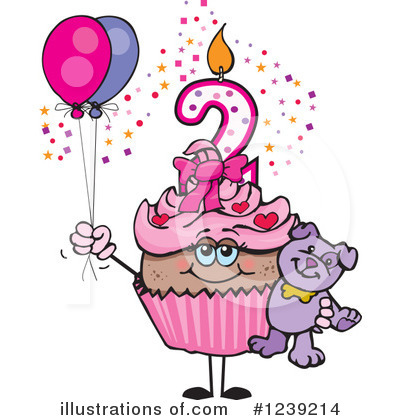 Royalty-Free (RF) Cupcake Clipart Illustration by Dennis Holmes Designs - Stock Sample #1239214