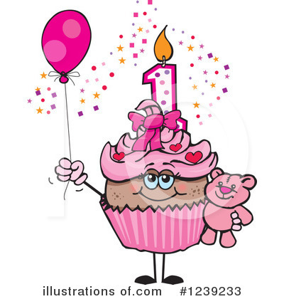 Royalty-Free (RF) Cupcake Clipart Illustration by Dennis Holmes Designs - Stock Sample #1239233
