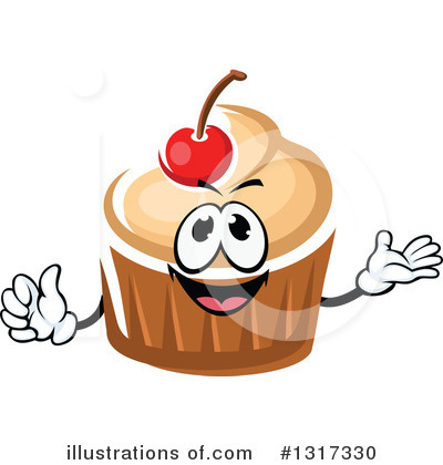 Royalty-Free (RF) Cupcake Clipart Illustration by Vector Tradition SM - Stock Sample #1317330